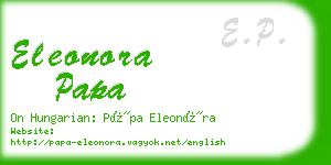 eleonora papa business card